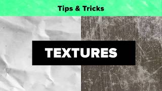 After Effects Tips amp Tricks  Textures [upl. by Nodnab]