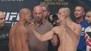 Robbie Lawler vs Rory MacDonald weighin [upl. by Lehcin]