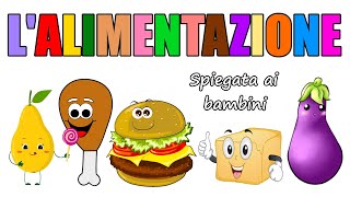 🍗🍔 LALIMENTAZIONE spiegata ai bambini 🍆🧈 [upl. by Fritze]