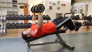 Decline Dumbbell Bench Press  Chest Exercise [upl. by Leviram]