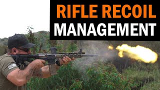 5 Rifle Recoil Management Tips with Navy SEAL Mark quotCochquot Cochiolo [upl. by Ekusuy]