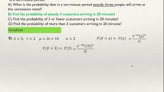 Poisson distribution  Example 1 [upl. by Atiraj]