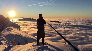 Alphorn Solo auf dem Schimbrig  über dem Nebelmeer [upl. by Htrowslle679]