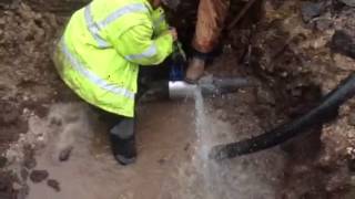 Water main leak repair [upl. by Shanney]