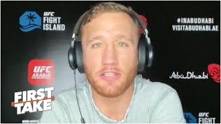 Justin Gaethje previews fight vs Khabib Nurmagomedov at UFC 254  First Take [upl. by Pownall317]