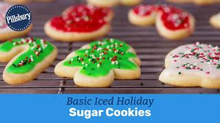 Basic Iced Holiday Sugar Cookies  Pillsbury Recipe [upl. by Fedora313]