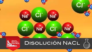 Disolución NaCl  animación│química [upl. by Nonac]