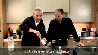 aerolatte  milk frother makes three layer caffè latte macchiato [upl. by Jarlen]