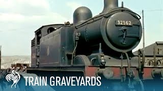 Scrapping the Old Iron Horses Train Graveyards  British Pathé [upl. by Vivien]