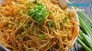 Veg Noodles Recipe in Telugu  Schezwan Noodles  Restaurant Style  Chinese Recipe [upl. by Nicholle]