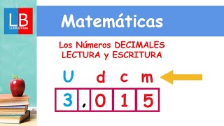 Los Números DECIMALES LECTURA y ESCRITURA ✔👩‍🏫 PRIMARIA [upl. by Acirahs]