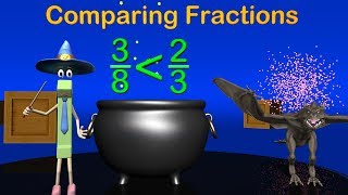 Comparing Fractions  4th Grade Mage Math [upl. by Cyrillus54]