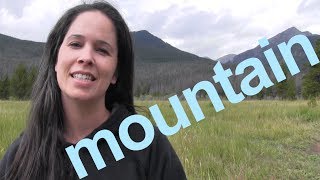 How to Say MOUNTAIN and SENTENCE  American English [upl. by Yllen]