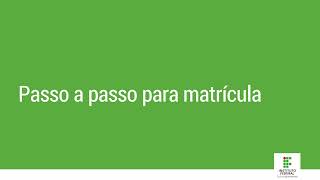 Tutorial para realização da matrícula no IFSul através do Govbr [upl. by Robinetta]