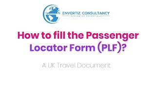 How to fill the Passenger Locator Form PLF  A UK Travel Document [upl. by Fidele]