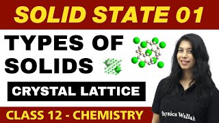 SANKALP  Class 12 Chemistry Chapter 1  Solid State 01  Types of Solids Crystal Lattice [upl. by Ahseei]