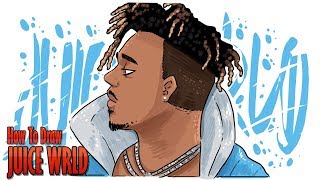 How To Draw JUICE WRLD step by step [upl. by Elocaj404]