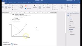 Using MS Word to draw diagrams for economics [upl. by Anchie]