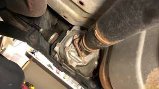 How to lubricate a driveshaft center support bearing on a 2014 Honda CRV AWD [upl. by Aiekram529]