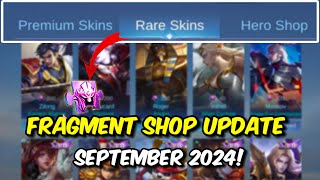 SEPTEMBER FRAGMENT SHOP UPDATE WHICH SKINS amp WHICH HEROES✨ [upl. by Aicitel760]