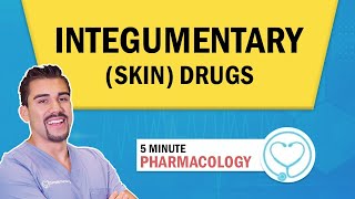 Pharmacology  Skin integumentary for nursing RN PN NCLEX [upl. by Amalle]