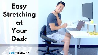 Quick and Easy Stretches To Do While Sitting at Your Desk [upl. by Nylsej56]