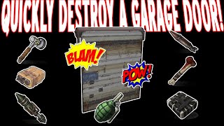 💣 Cheapest and quickest way to destroy a GARAGE door in RUST 💣 [upl. by Annoit]