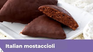 MOSTACCIOLI  Neapolitan chocolate Christmas cookies [upl. by Godfry]