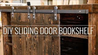 Create A DIY Sliding Door Bookshelf [upl. by Ayifa]