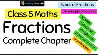 Class 5 Maths Chapter Fraction Complete Chapter [upl. by Coppins]