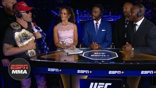 Colby Covington Kamaru Usman get heated during UFC Fight Night Post Show  ESPN MMA [upl. by Anne-Corinne423]