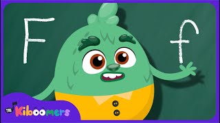 Letter F Song  THE KIBOOMERS Preschool Phonics Sounds  Uppercase amp Lowercase Letters [upl. by Enajyram]