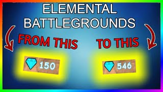 How To Get Gems Quickly In Elemental Battlegrounds ROBLOX [upl. by Mcdougall]