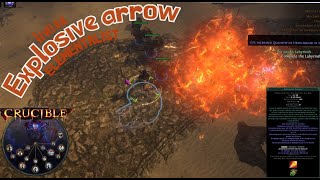 POE Explosive Arrow Totem Elementalist leveling as league start before 321 [upl. by Enilreug]