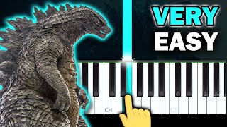 GODZILLAS THEME  VERY EASY Piano tutorial [upl. by Tildi]