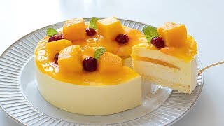 マンゴームースケーキの作り方 NoBake Mango Mousse Cake｜HidaMari Cooking [upl. by Einneg]