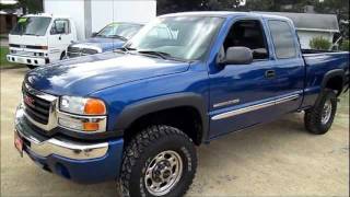 2003 GMC SIERRA 2500HD Start up walk around tour and review [upl. by Garlan]