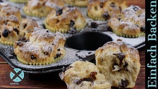 Christstollen Muffins  Mini Christstollen selber backen [upl. by Adnawat878]