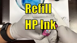 1 Method of Refill HP Cartridge 60 61 62 63 64 65 66 67 68 21 59 [upl. by Irv706]