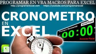 6 ❤️ Como HACER un 🔥 CRONOMETRO con EXCEL VBA [upl. by Noeruat]