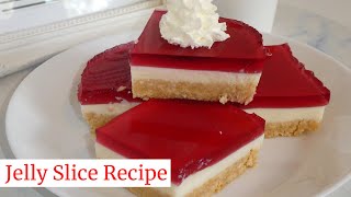 The BEST Jelly Slice Recipe  6 Ingredient No Bake Recipe [upl. by Hubie]