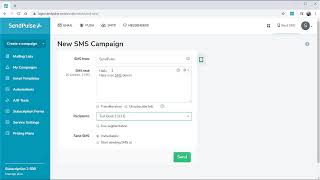 Bulk Messaging SMS How to Send Bulk SMS with SendPulse [upl. by Lipkin57]