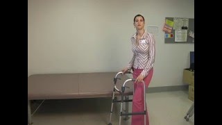 Partial Weight Bearing on Stairs Using Walker [upl. by Aufmann]