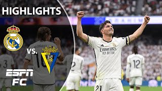 Real Madrid vs Cádiz  LALIGA Highlights  ESPN FC [upl. by Aldis298]