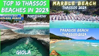 TOP 10 Thassos Beaches [upl. by Stead109]