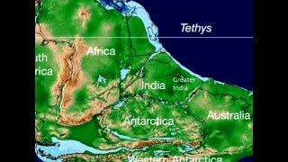 Plate Tectonic Evolution of India Scotese Animation [upl. by Jaynell]