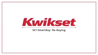 SmartKey SC1 ReKeying Instructions  Kwikset SmartKey Security™ [upl. by Irmo560]