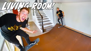 WE BUILT A SKATEPARK IN OUR HOUSE [upl. by Nedle]