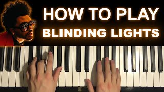 The Weeknd  Blinding Lights Piano Tutorial Lesson [upl. by Alleiram]