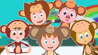 Five Little Monkeys  Nursery Rhymes For Kids  Baby Songs  Children Rhymes [upl. by Roderick734]